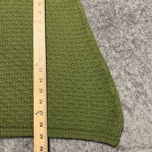 J.Jill PureJill Knit Sweater Women Size L Green Long‎ Length Raglan Long Sleeves - Picture 13 of 13